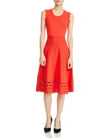 Maje Rumba Perforated Knit Midi Dress at Bloomingdales